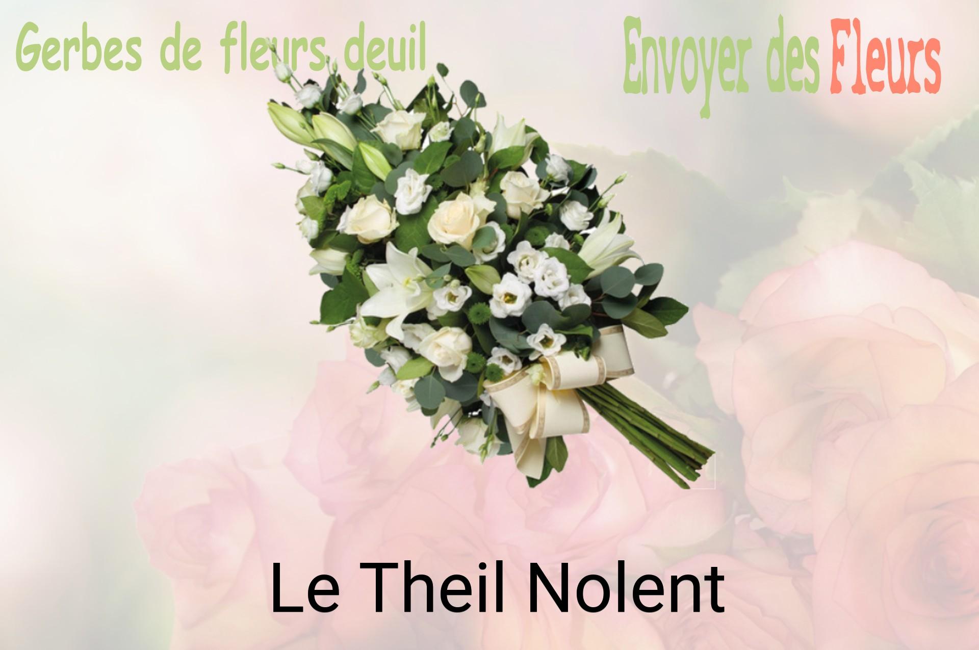 Gerbe de fleurs de deuil livrée à Le Theil-Nolent